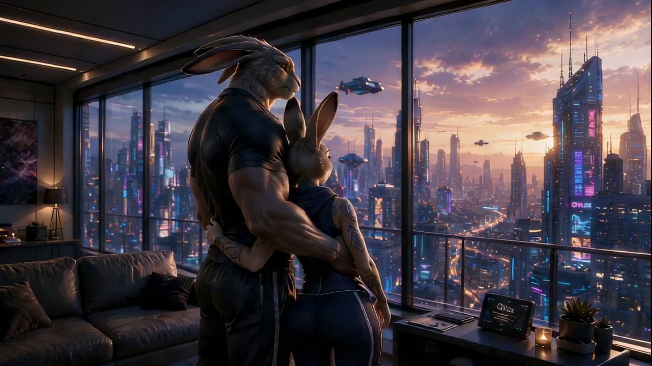 Quiet Sunset in the High-Rise
