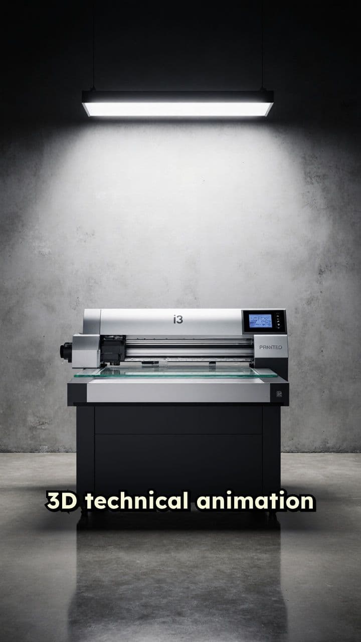 A3 UV Flatbed Printer Animation