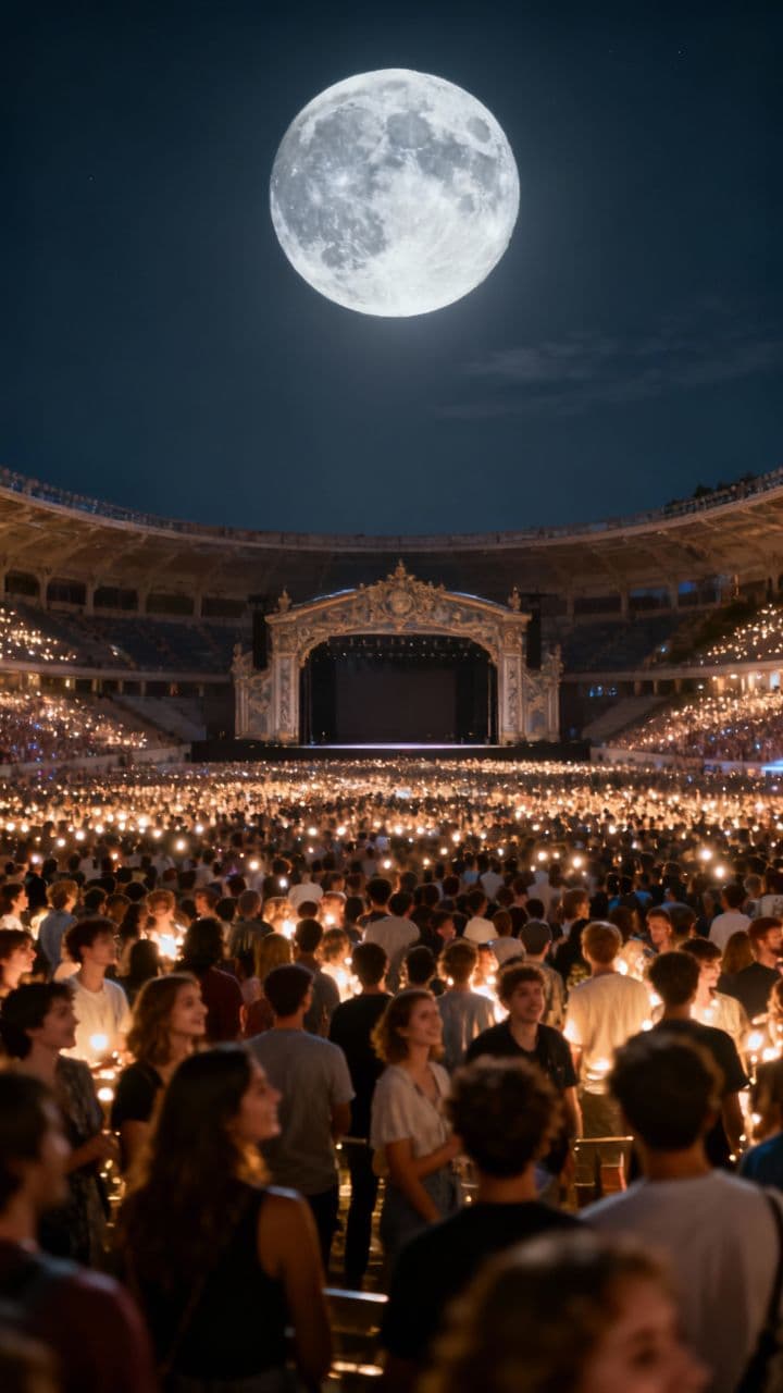 Moonlit Ballet in a Crowded Space