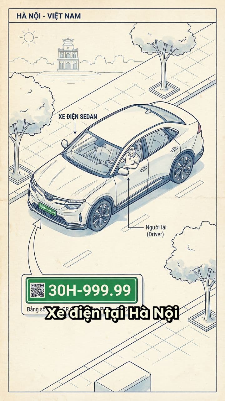 Hà Nội sắp có biển số riêng xe điện