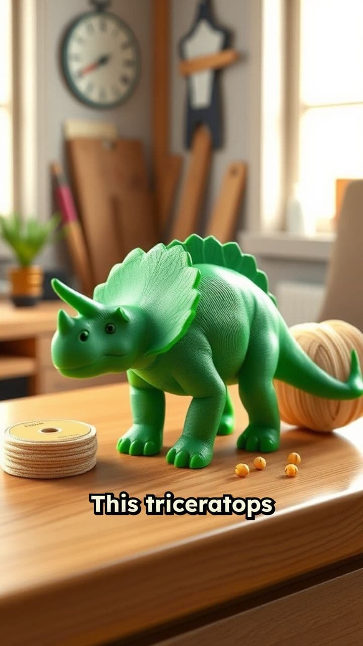 3D Printed Triceratops Using PLA Filament