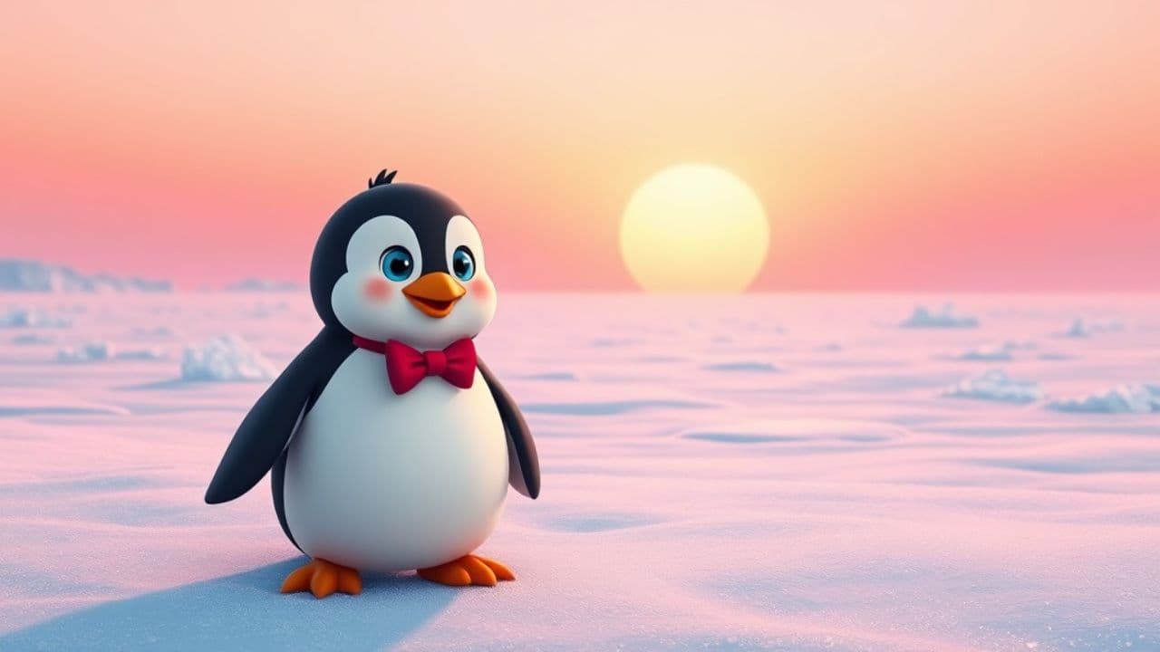 Pinguinul Pic pe gheață