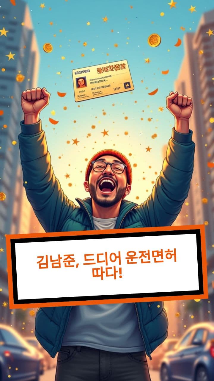 김남준, 드디어 운전면허 따다!