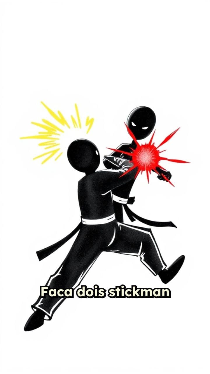 Stickman Lutando com Poderes do Goku