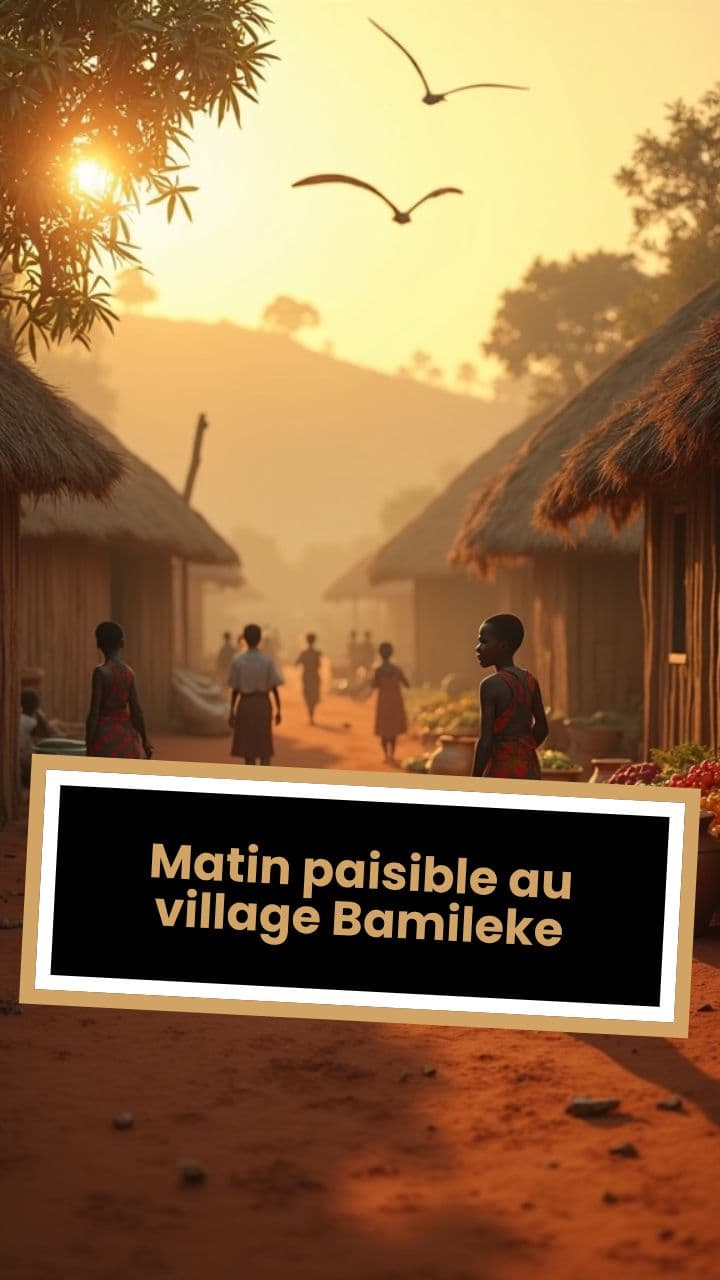 Matin paisible au village Bamileke