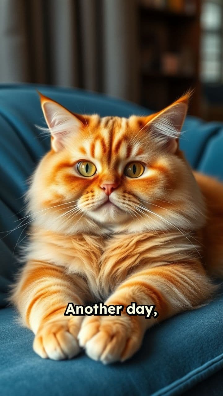 Funny Fat Chubby Orange Cat Meme