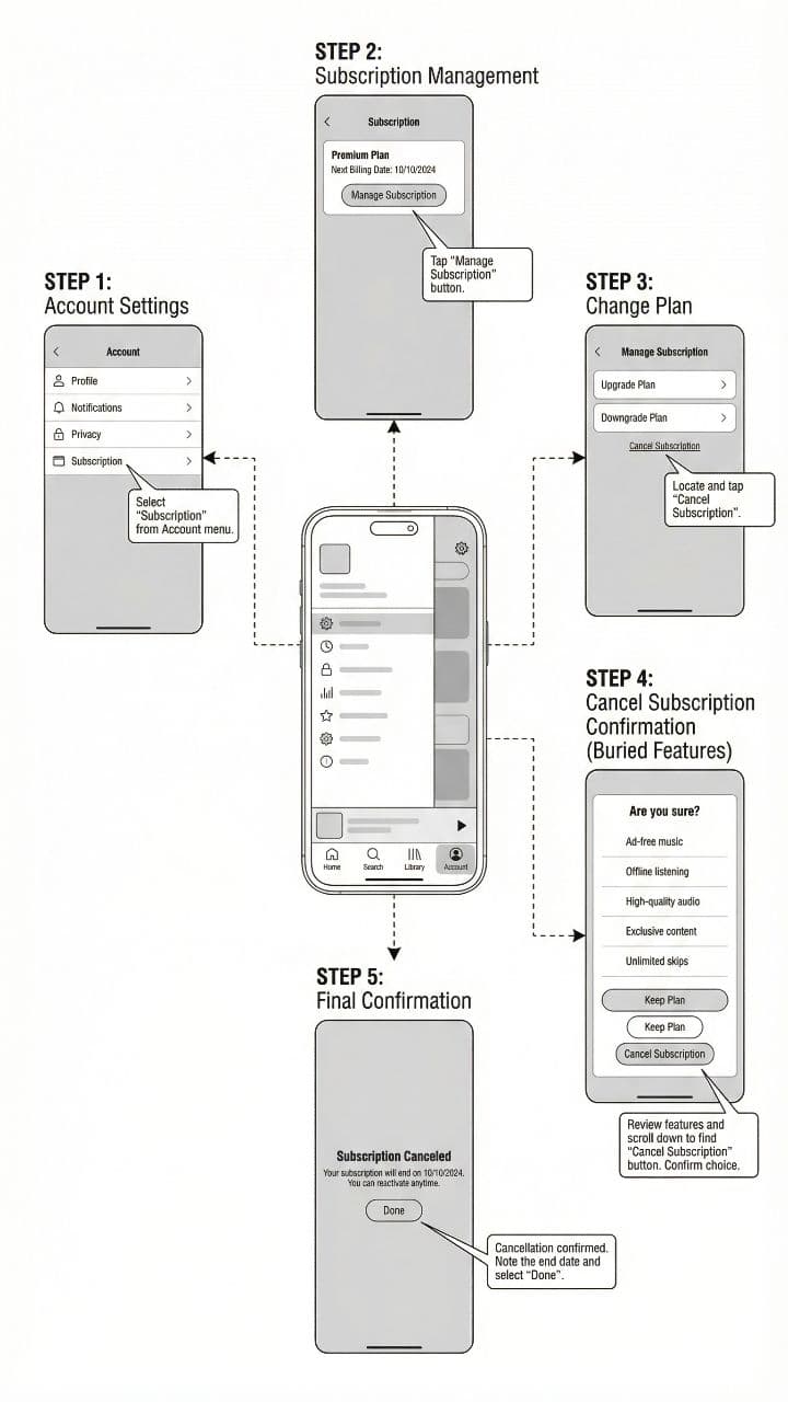 Subscription Cancellations Made Hard by Design