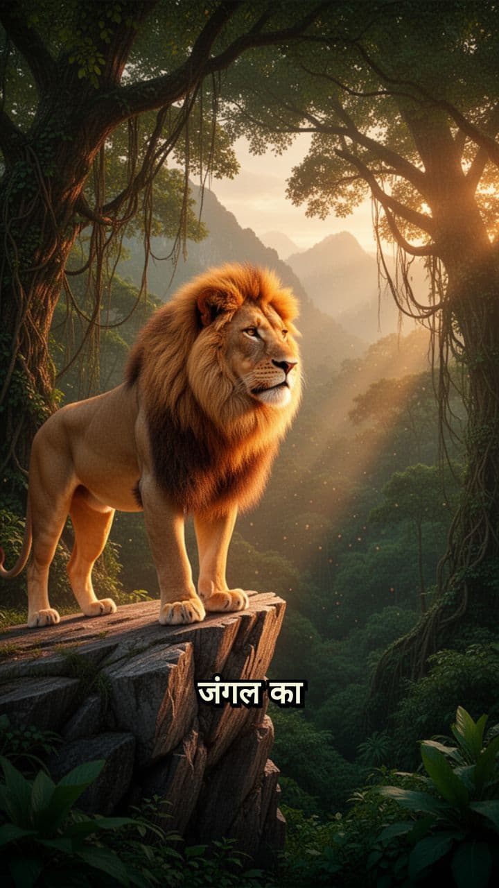 बुद्धिमान शेर की जीत