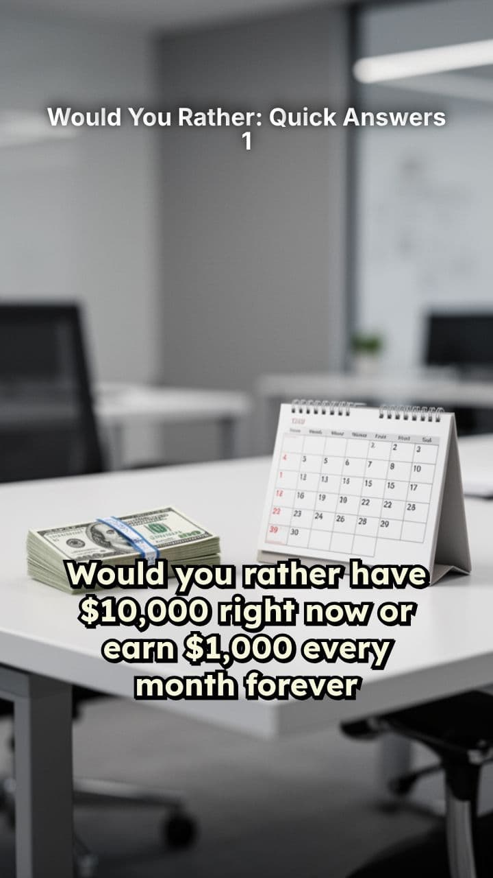 Would You Rather: Quick Answers 1