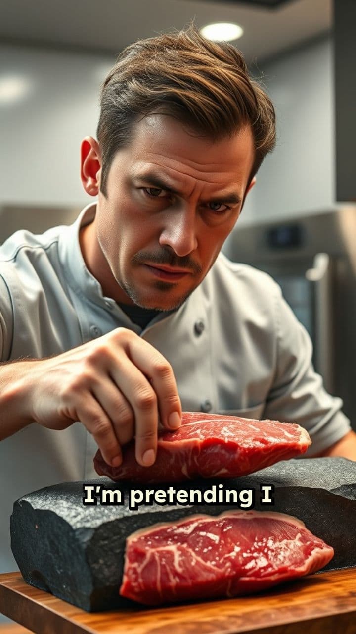 Cooking Steak on a Salt Rock