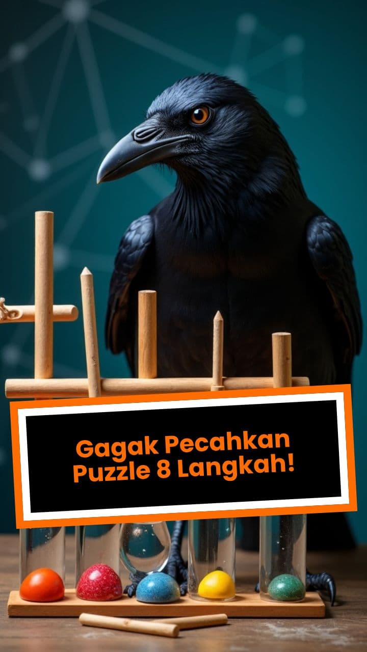 Gagak Pecahkan Puzzle 8 Langkah!