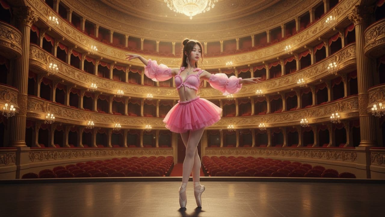 Moonlit Ballet in Open Space