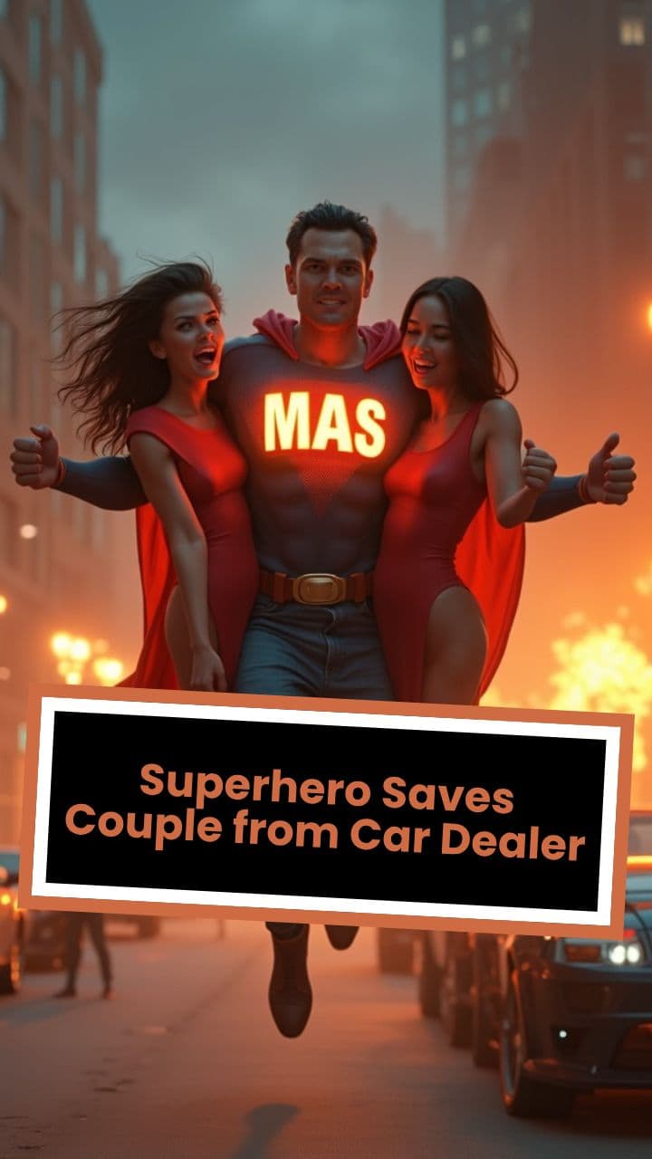 Superhero Saves Couple from Car Dealer