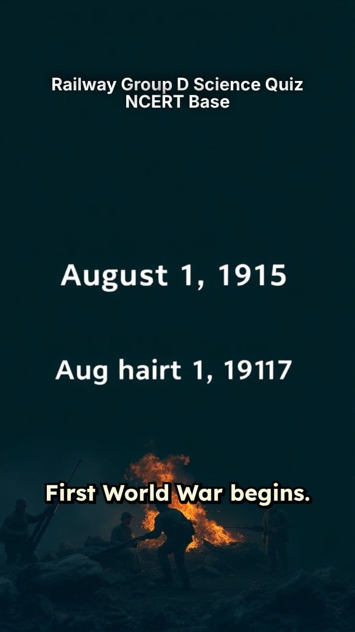 Railway Group D Science Quiz NCERT Base