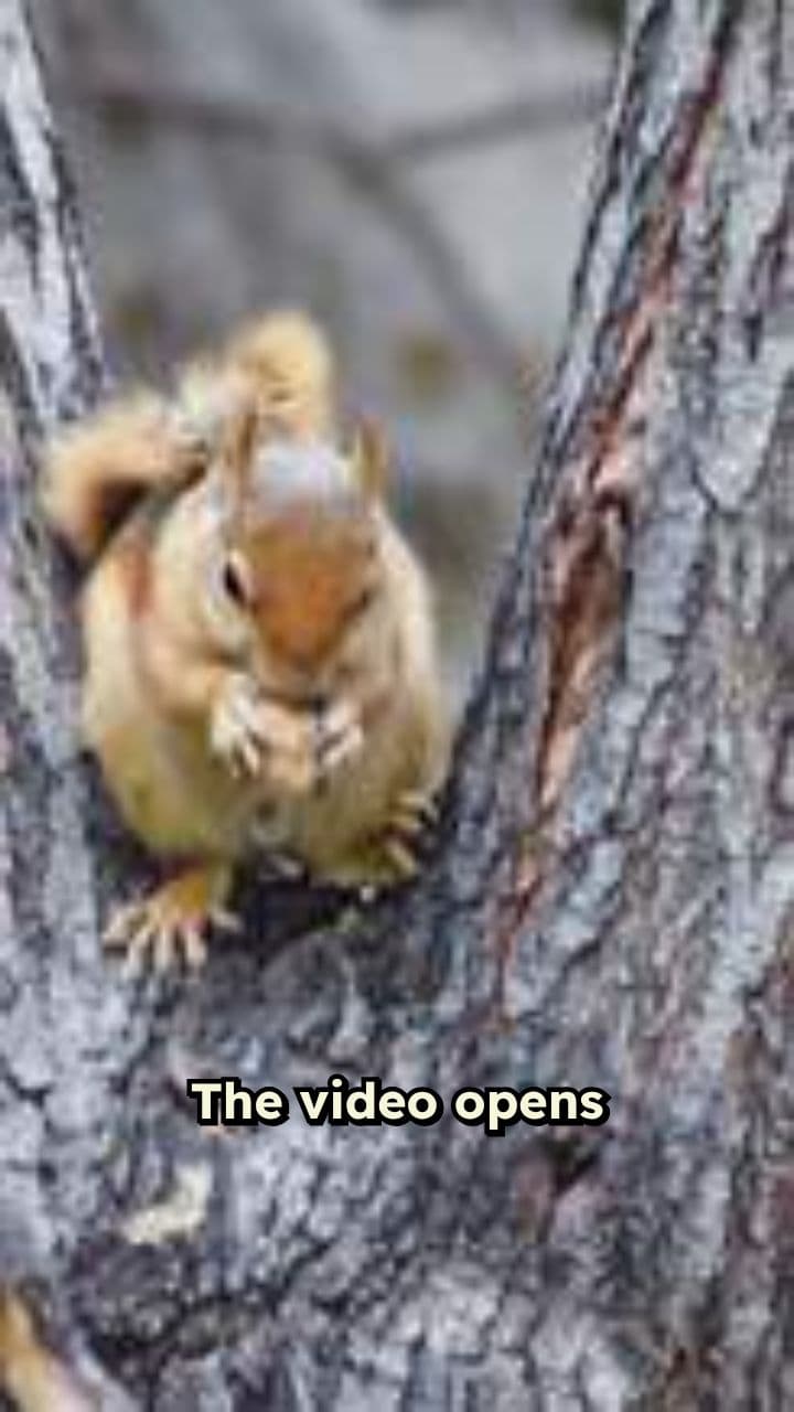 Golden-Hour Red Squirrel Dash