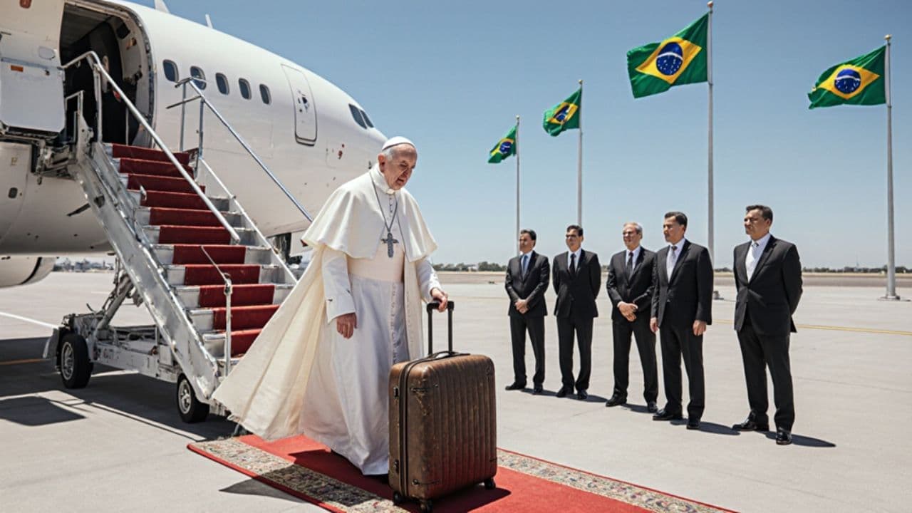 Papa no Aeroporto Brasileiro