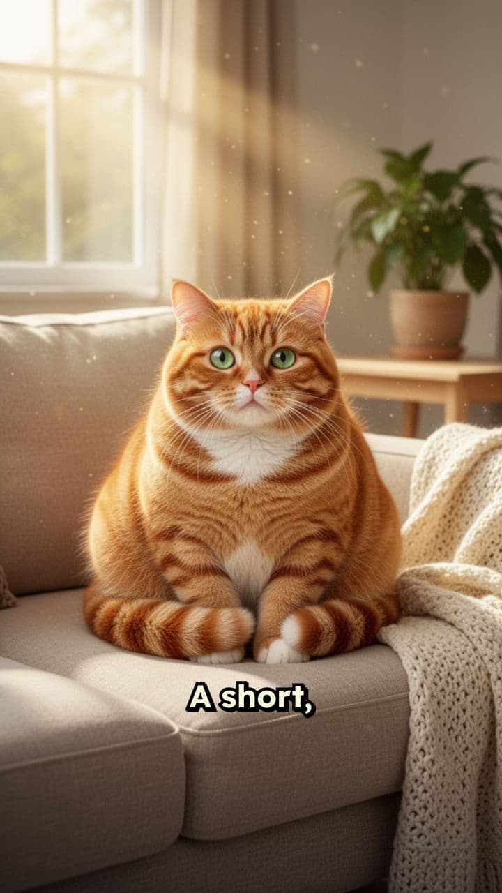 Startled Orange Cat Slow-Mo Jump