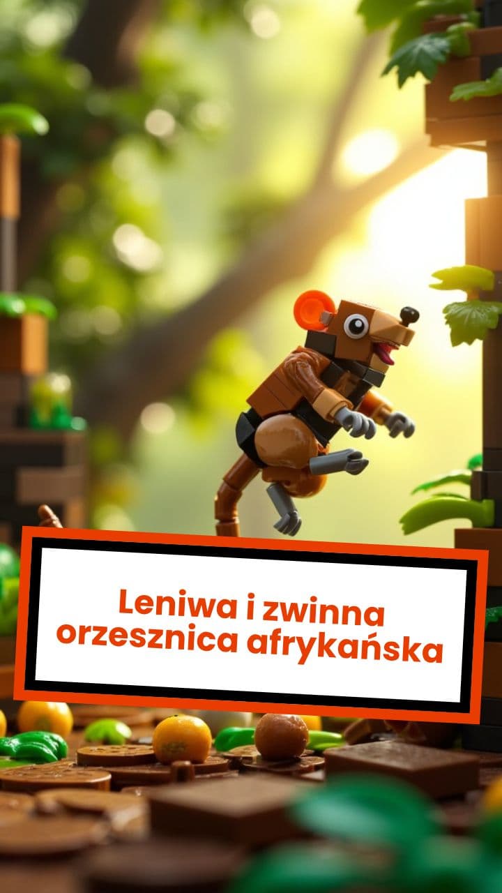 Leniwa i zwinna orzesznica afrykańska