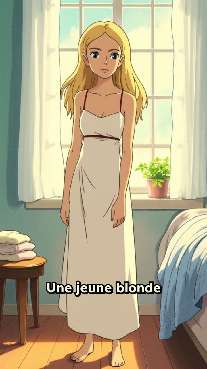 Désabillage d'une jeune blonde