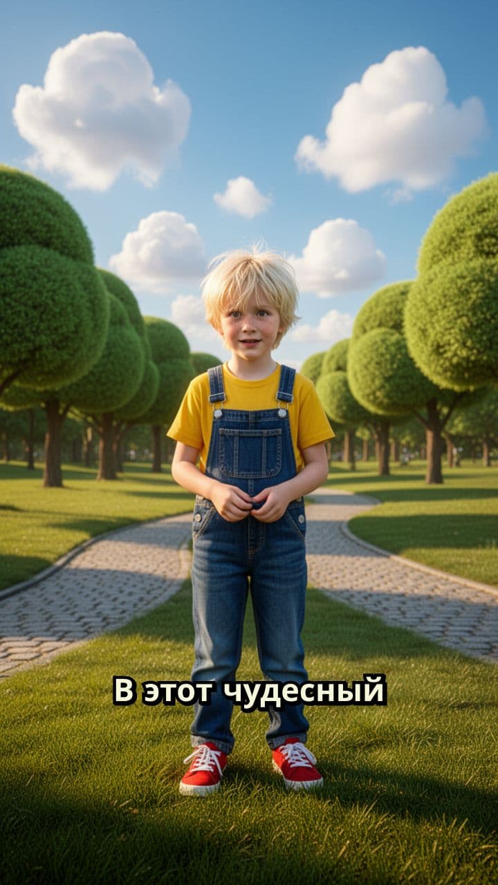 Мальчик и девочка в парке