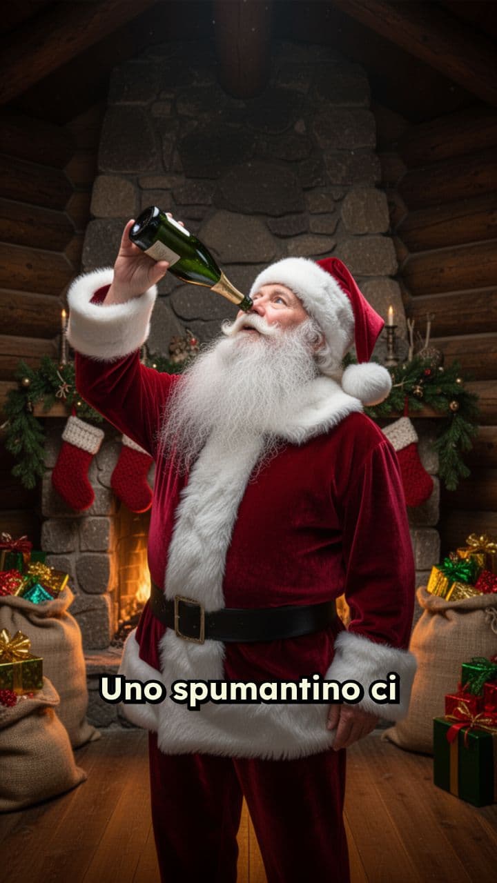 Babbo Natale e lo Spumante