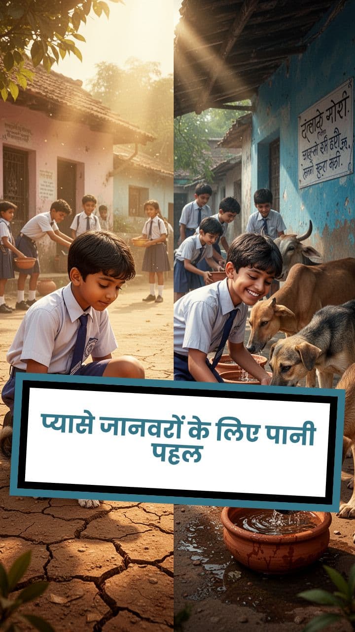 प्यासे जानवरों के लिए पानी पहल