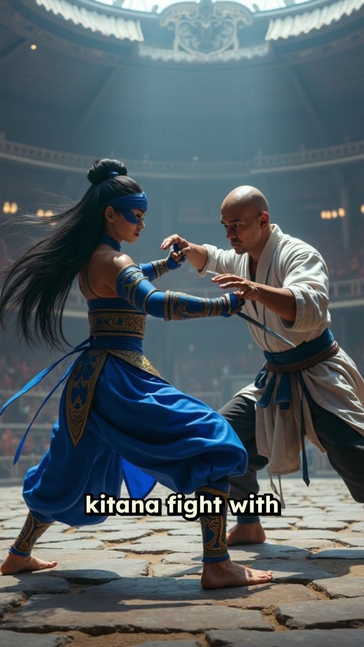 Kitana vs. Kung Lao in Mortal Kombat