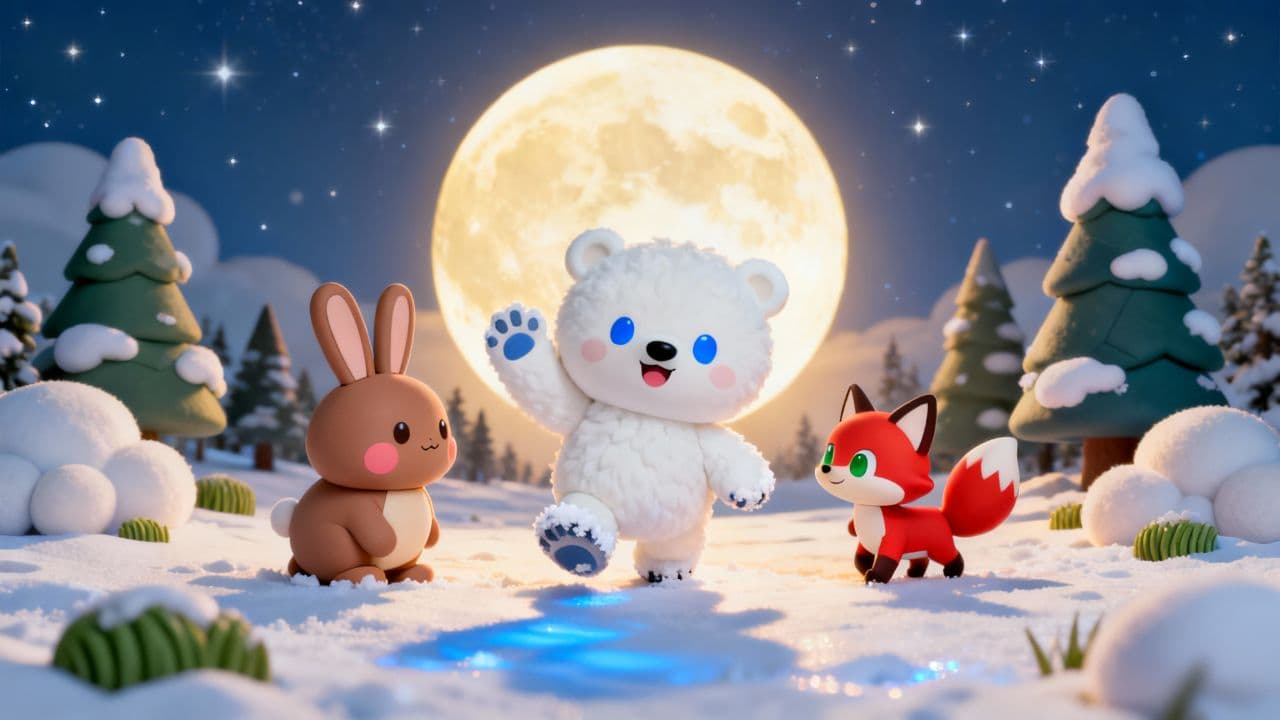 Christmas Eve in the Snowy Woods