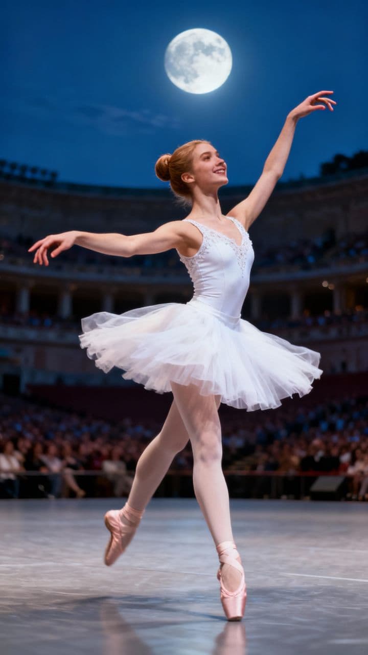 Moonlit Ballet in a Crowded Space