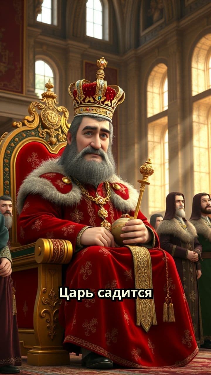 Царь и бояры на троне