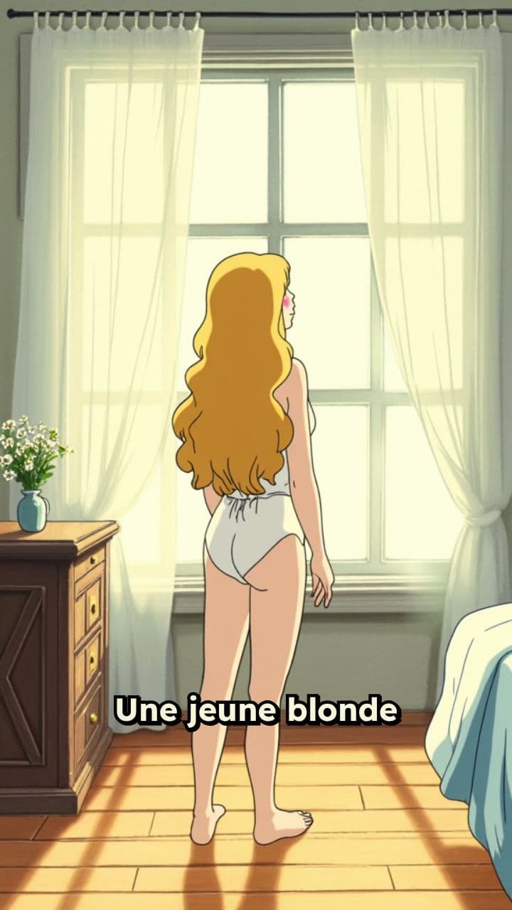 Désabillage d'une jeune blonde