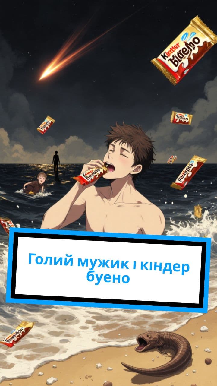 Голий мужик і кіндер буено