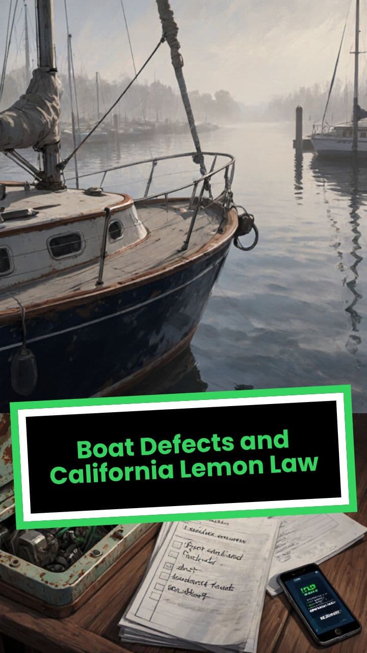 Boat Defects and California Lemon Law