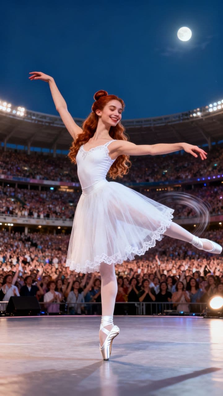 Moonlit Ballet in Open Space