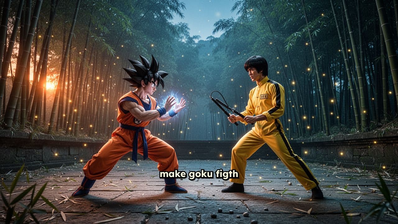 Goku vs Bruce Lee Fight