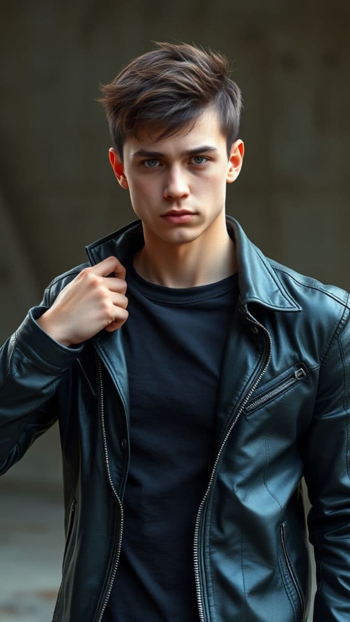 Teen Boy's Stylish Leather Look