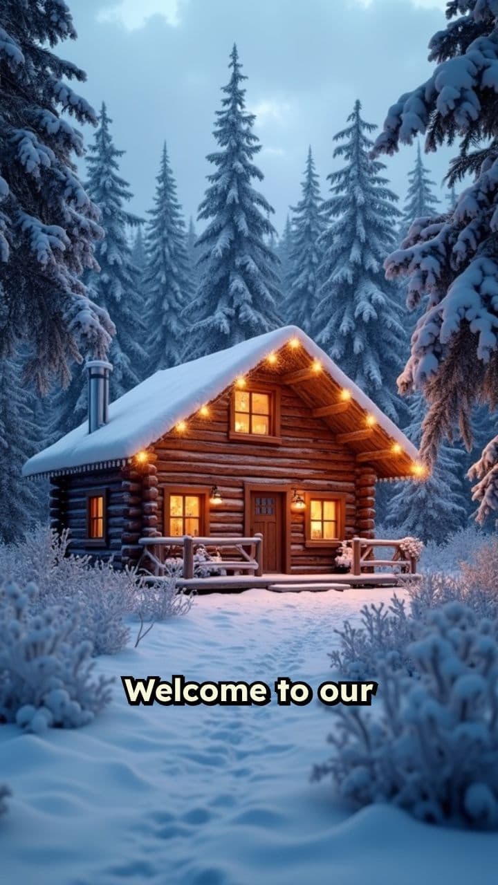 Rustic Christmas Cabin Ambience