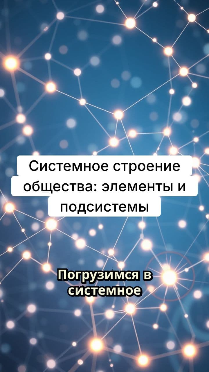 Системное строение общества