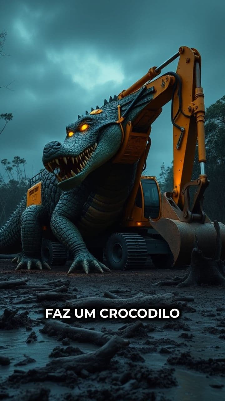 Crocodilo Escavadeira Fundido