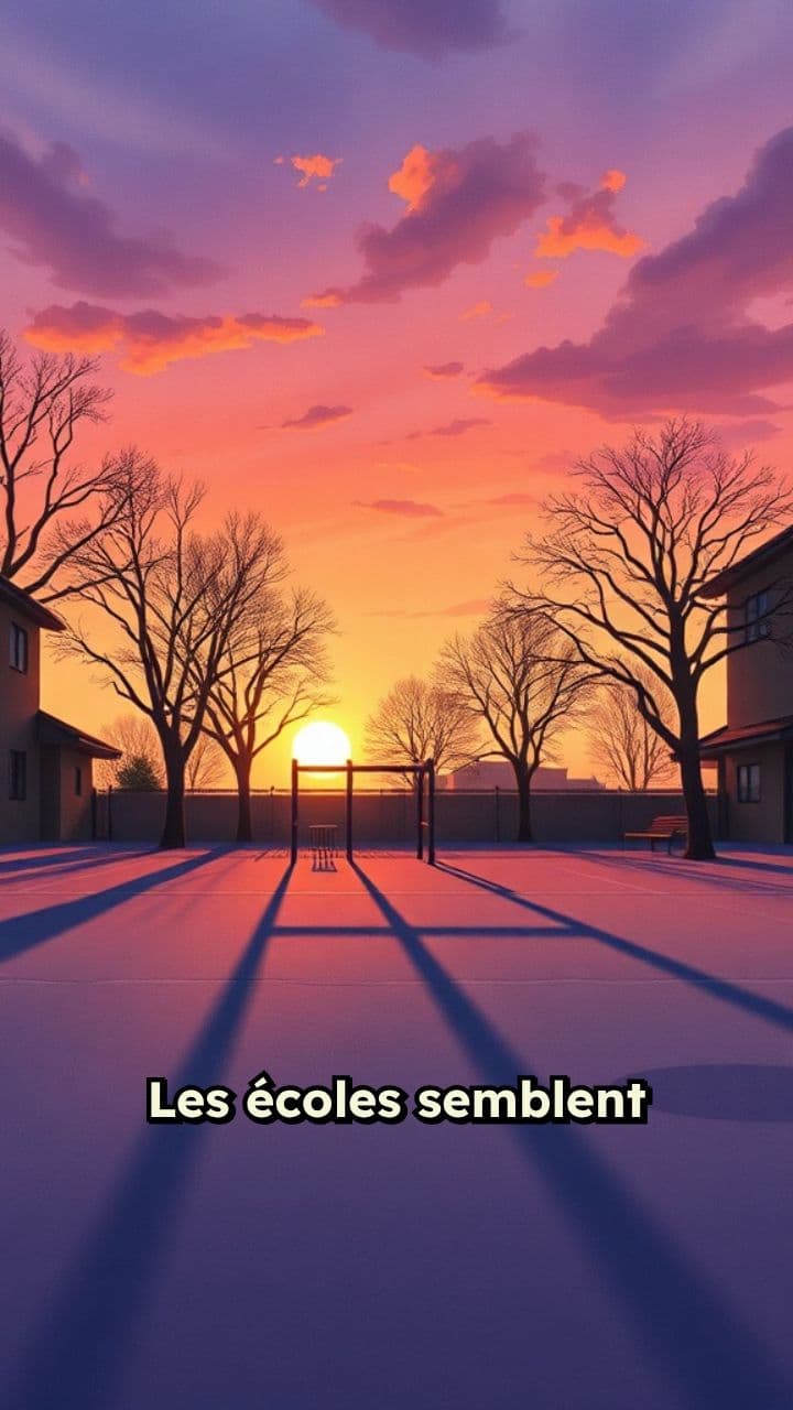 L'enfant mystérieux derrière l'école