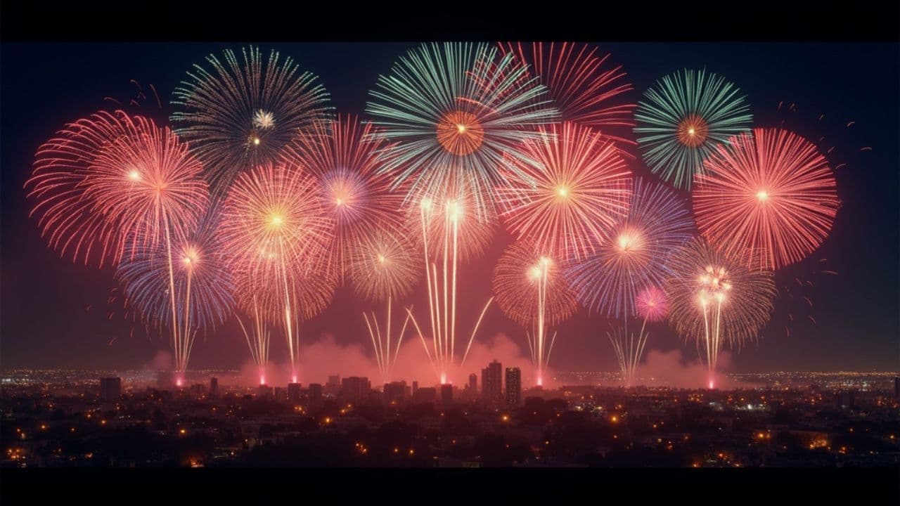 Colorful Fireworks Celebration Video