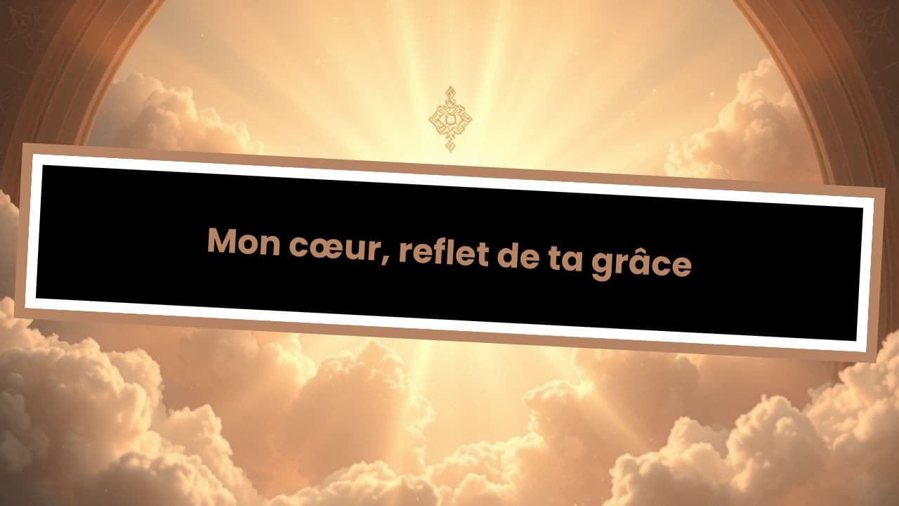 Mon cœur, reflet de ta grâce