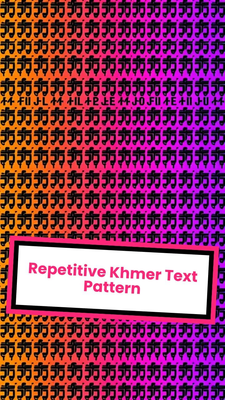 Repetitive Khmer Text Pattern