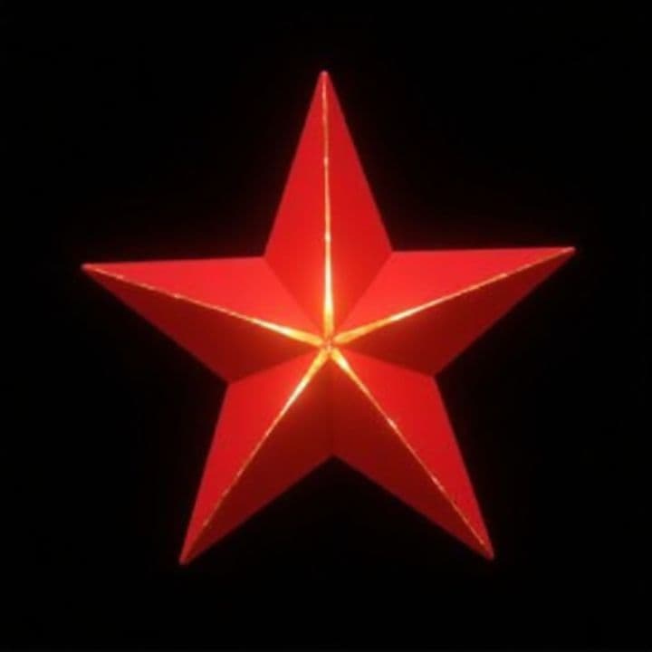 Drehender Weihnachtsstern in Rot