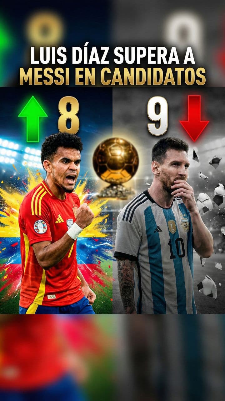 Luis Díaz supera a Messi en candidatos