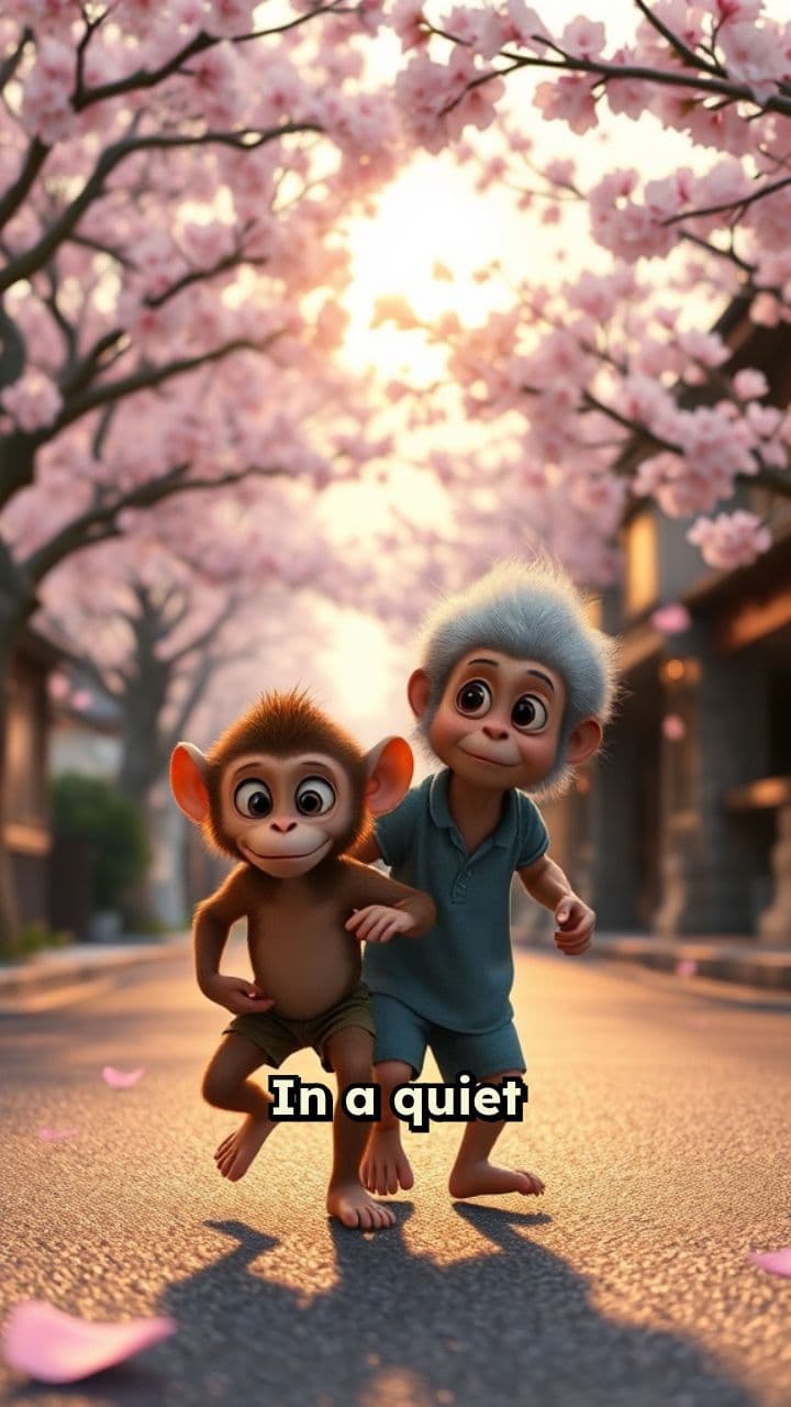 Chintu and Grandmother's Evening Stroll