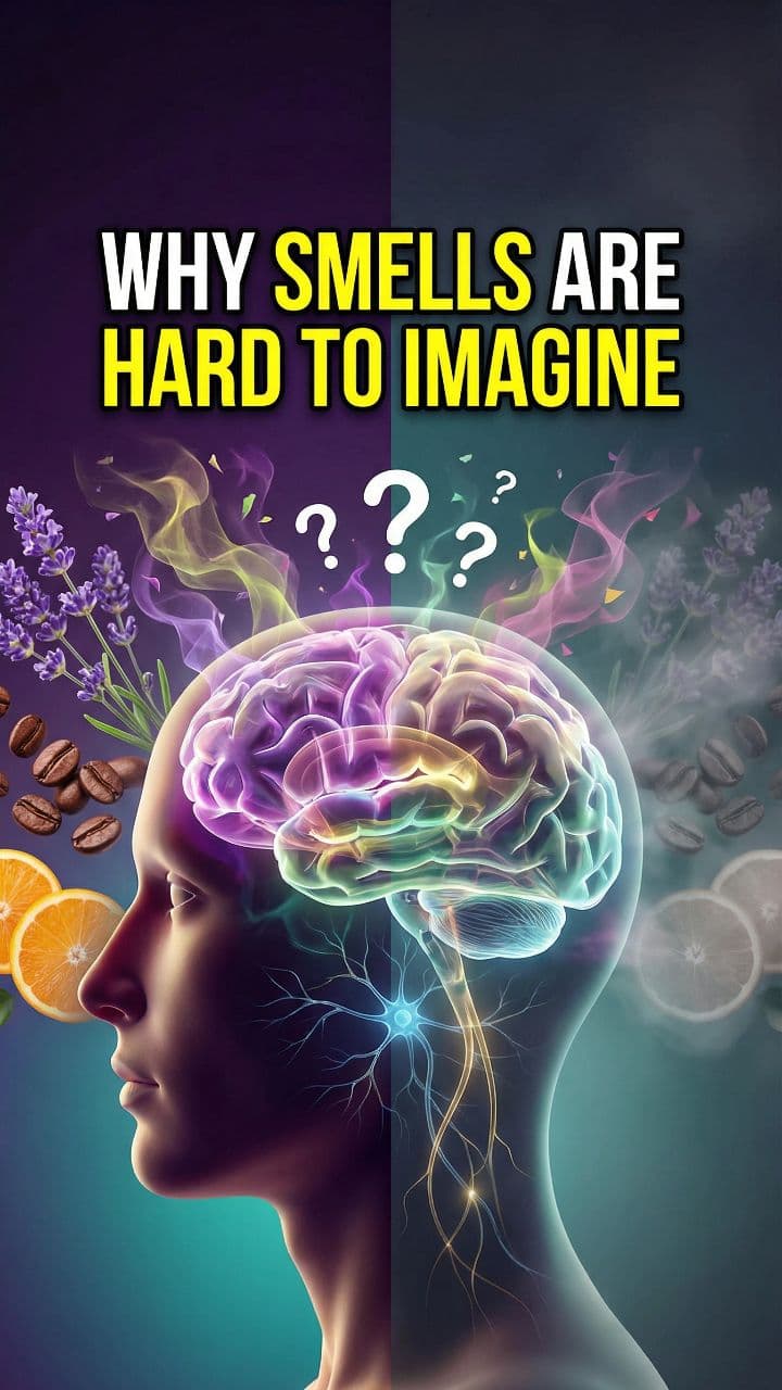Why Smells Are Hard to Imagine #didyouknow #sciencefacts #psychologyfacts #humanbrain #mindblowingfacts #factsdaily #learnontiktok #weirdscience #memoryfacts
