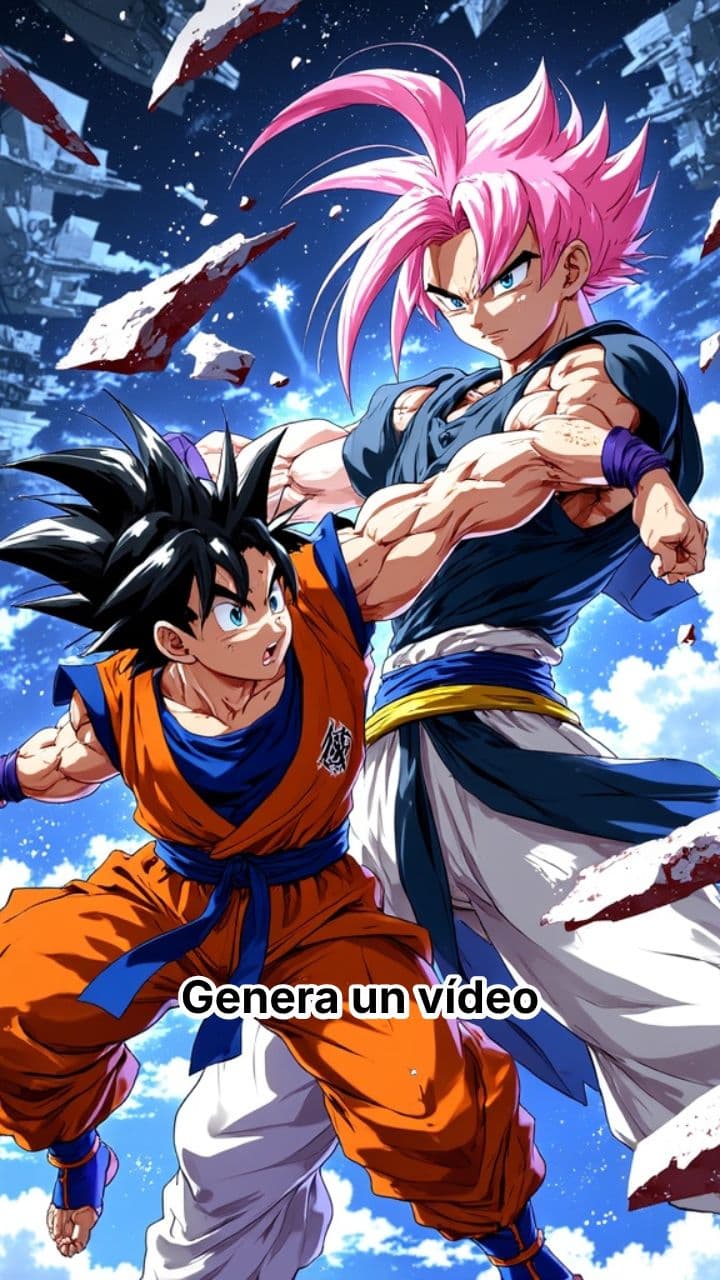Goku vs Akaza en la Fortaleza Dimensional