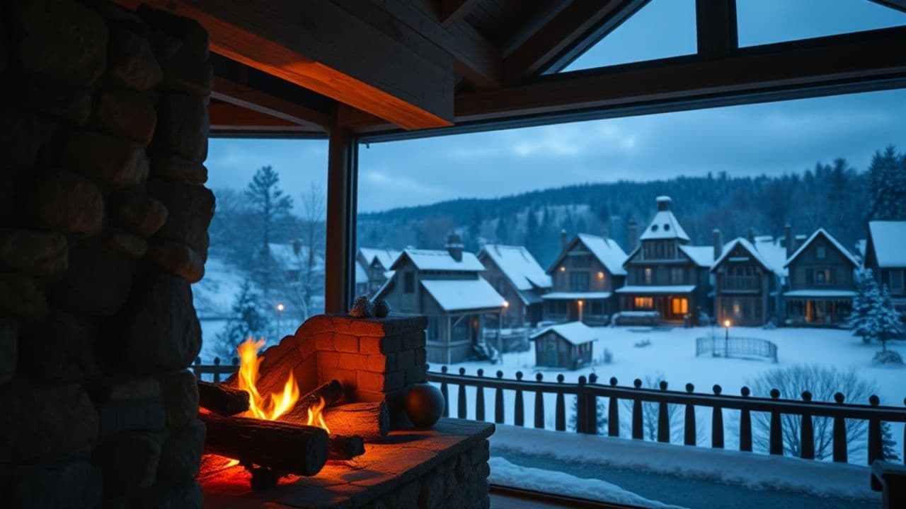 Cinematic Christmas Village Glow