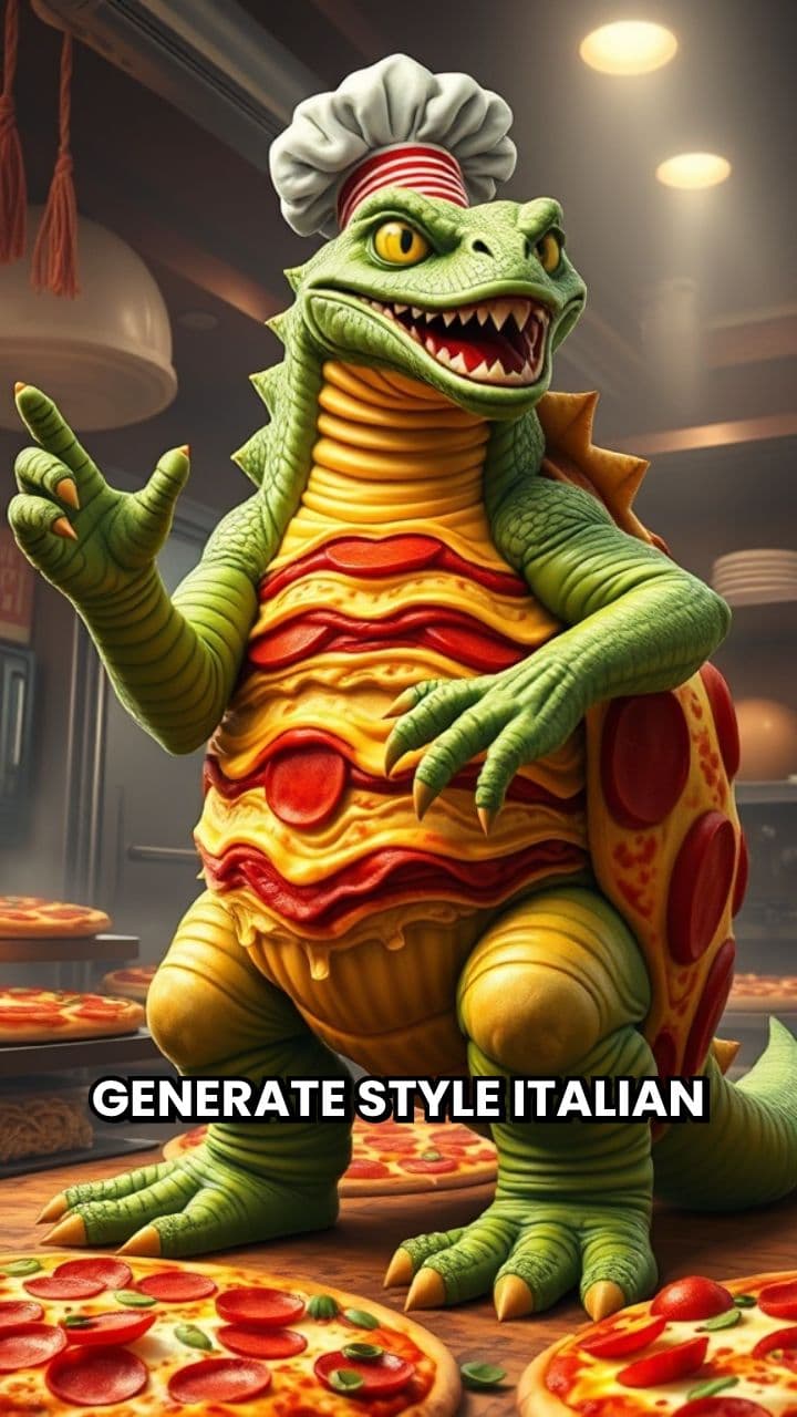 Bowseroni Lasagnazilla: Italian Brainrot Art
